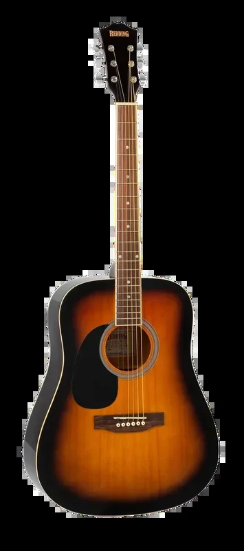 Redding Dreadnought Steel String Acoustic Left Hand Guitar Tobacco Sunburst