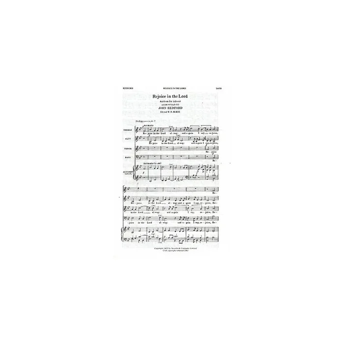 Redford, John – Rejoice In The Lord (In B Flat)