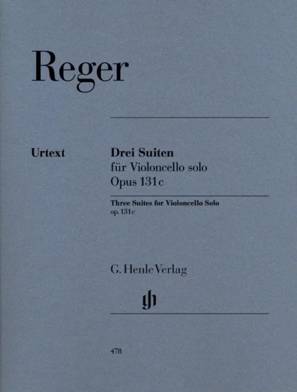 Reger: Three Suites for Cello solo Op 131c