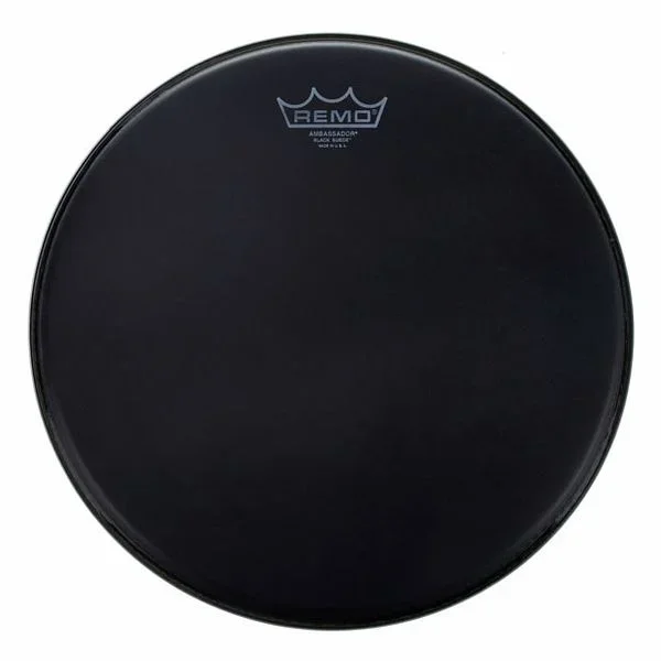 Remo 13″ Ambassador Black Suede