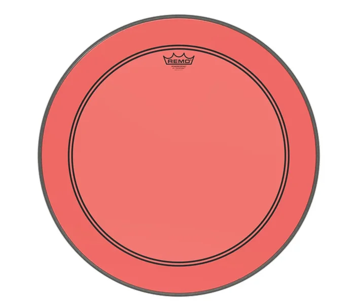 Remo 24 ” Powerstroke 3 Red Colortone Batter Drum Head with 5 ” Offset Hole