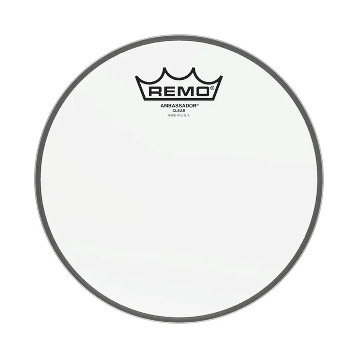 Remo 8″ Clear Ambassador Cuero