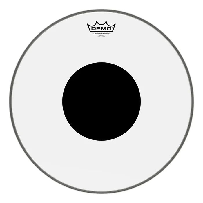 Remo Controlled Sound Clear Black Dot Drumhead – Top Black Dot 16″