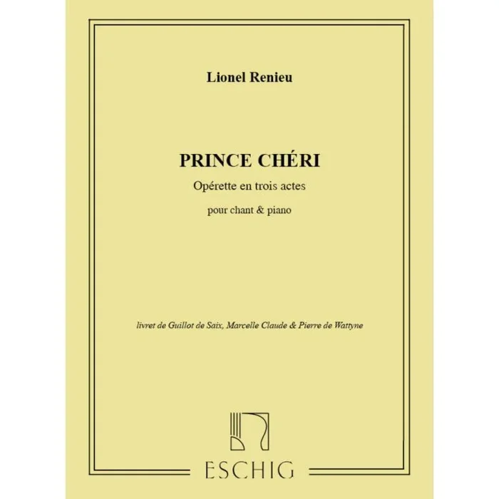 Renieu, Lionel – Prince Cheri Cht-Piano