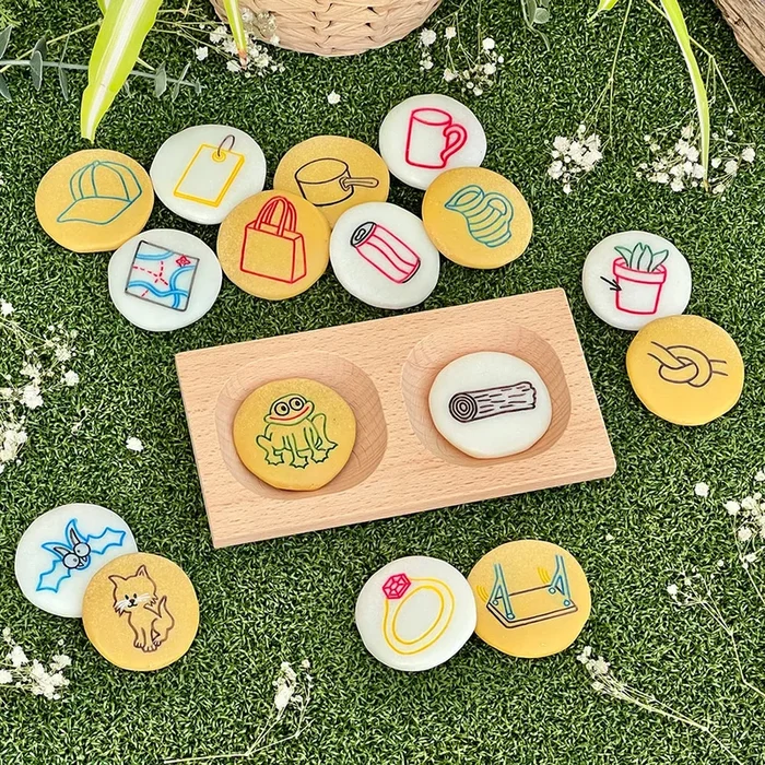 Rhyming Pebbles: 16-Piece Matching Set for Building Early Rhyming Skills