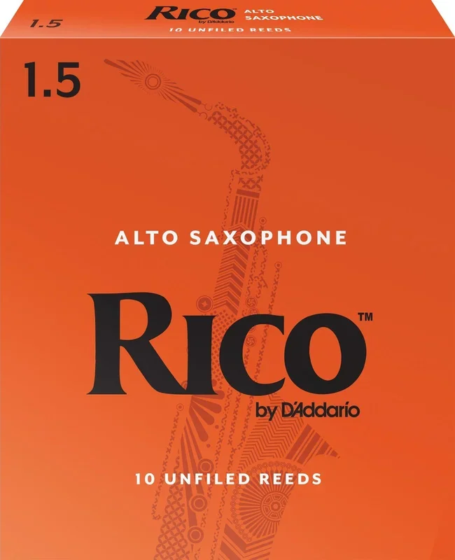 Rico Alto Sax Reeds, Strength 1.5, 10-pack
