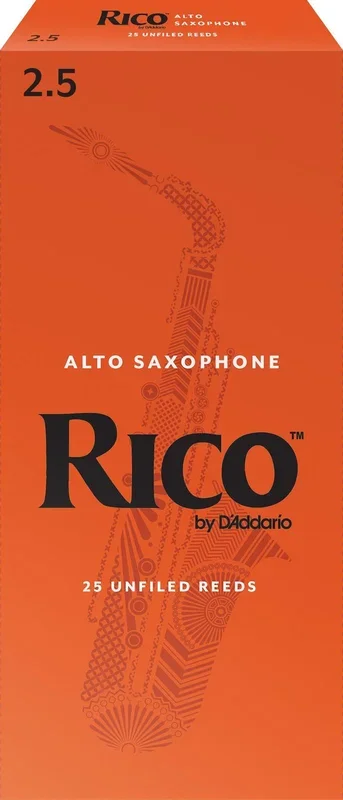 Rico Alto Sax Reeds, Strength 2.5, 25-pack
