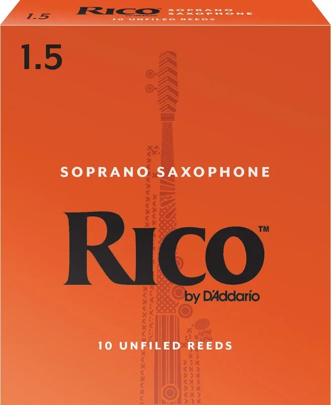 Rico Soprano Sax Reeds, Strength 1.5, 10-pack