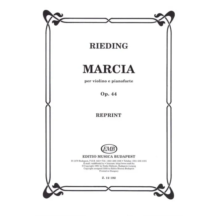 Rieding, Oscar – Marcia per violino e pianoforte