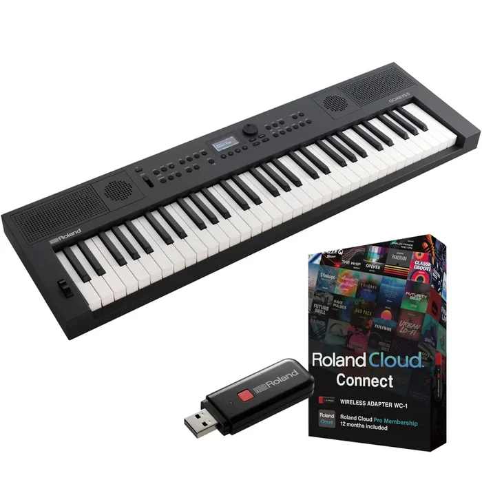 Roland GoKeys 5 Music Creation Keyboard – Graphite CLOUD CONNECT BUNDLE