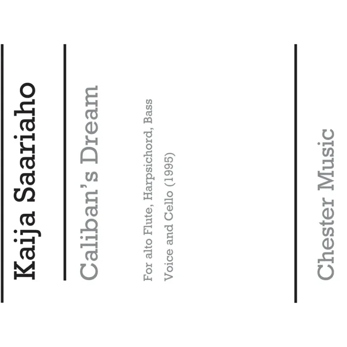 Saariaho, Kaija – Caliban’s Dream