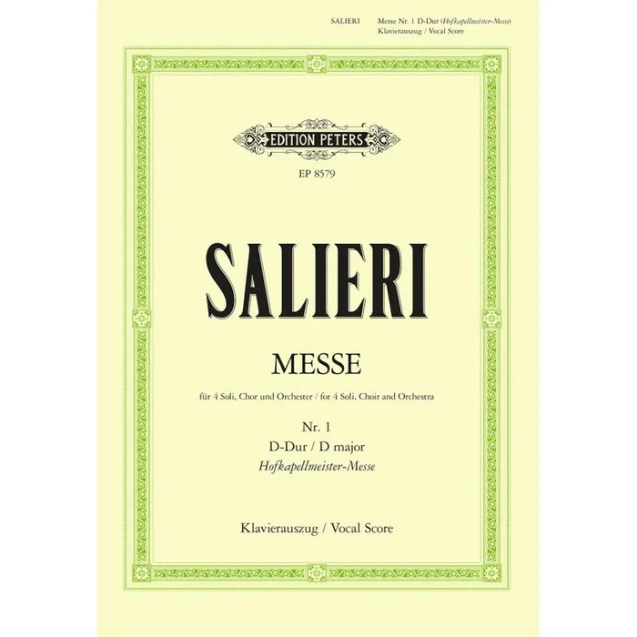 Salieri, Antonio – Mass No.1 in D Hofkapellmeister-Messe