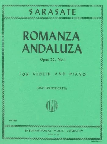 Sarasate : Romanza Andaluza OP22 No 1: Violin & Piano