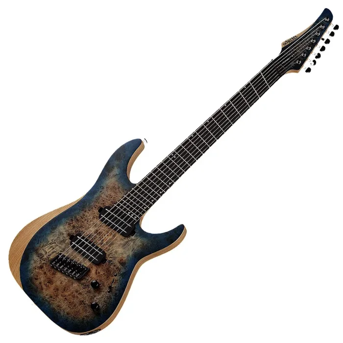 Schecter Reaper 7 String Electric Guitar Electric Guitar Multi Scale Satin Sky Burst – 1510SHC