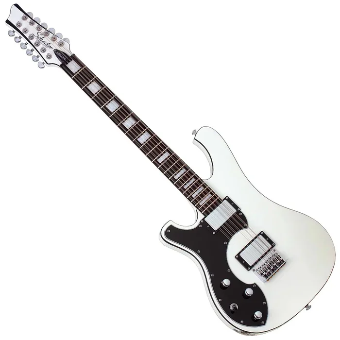 Schecter Stargazer 12 String Left Hand Electric Guitar in Gloss White – 688SHC