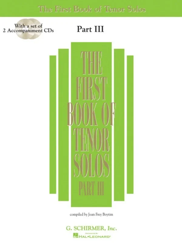 Schirmer – First Book Of Tenor Solos Pt 3 Book/Online Audio
