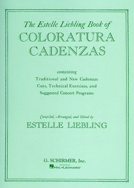 Schirmer – Liebling – Coloratura Cadenzas