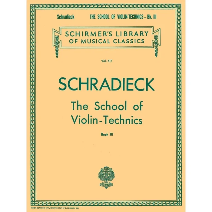 Schradieck, Henry – School of Violin Technics – Book 3