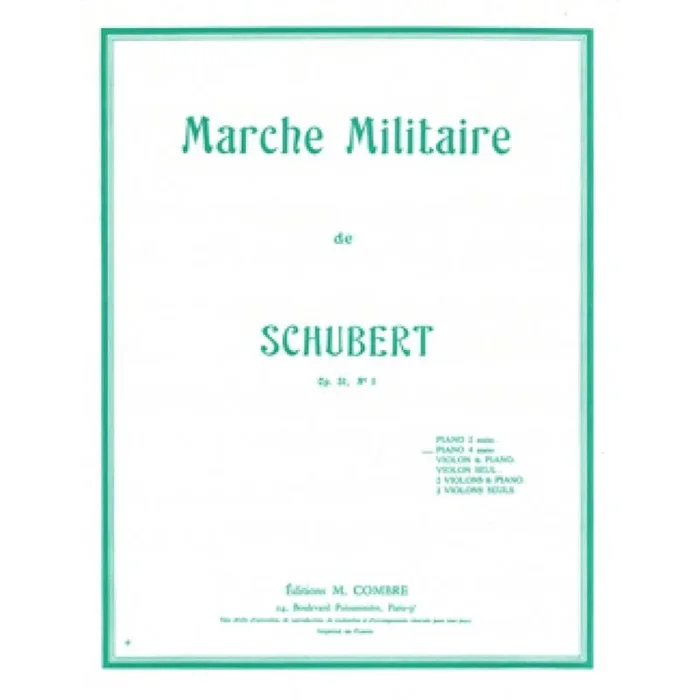Schubert, Franz – Marche militaire Op.51 n°1