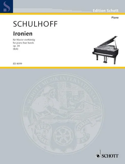 Schulhoff, Erwin : Schulhoff, Erwin : Ironien, – piano (4 hands) – Schott Digital