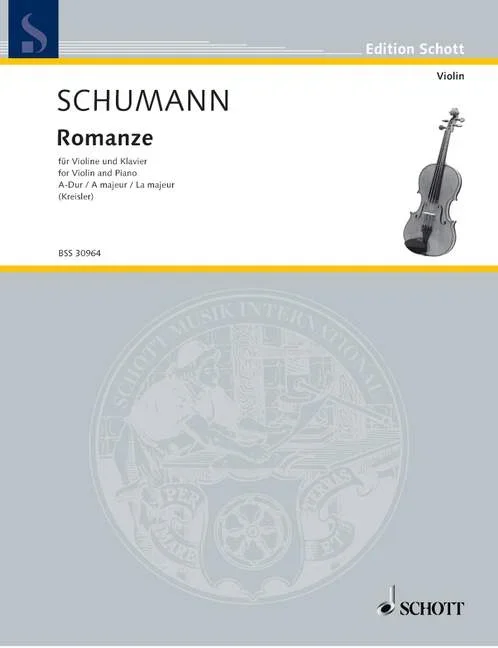 Schumann, Robert : Schumann, Robert : Romance in A Major, – violin and piano – Schott Digital