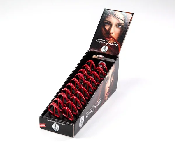Schwarz Jaw Harps Display Box of 20 Size 8 – Red