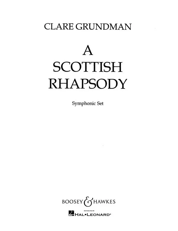 Scottish Rhapsody Sc/Pt Book