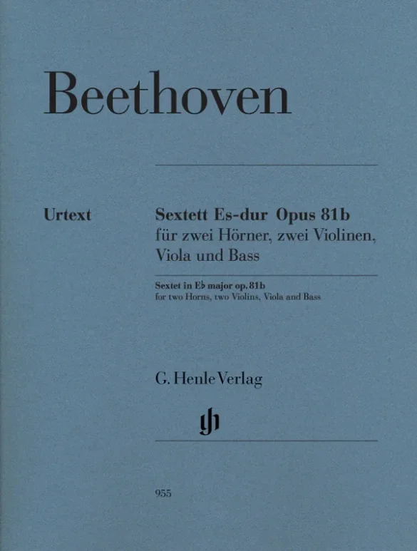 Sextet E Flat Op 81B (Set Of Parts) Book