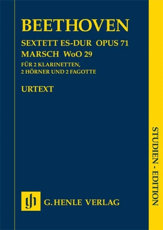 Sextet Op 71 E Flat And March Woo 29 Study Score Book