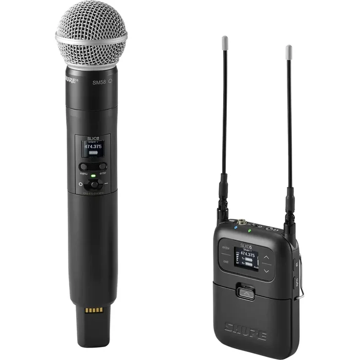 Shure SLXD25-SM58 Wireless System w/SM58 Handheld Transmitter – G58 Frequency