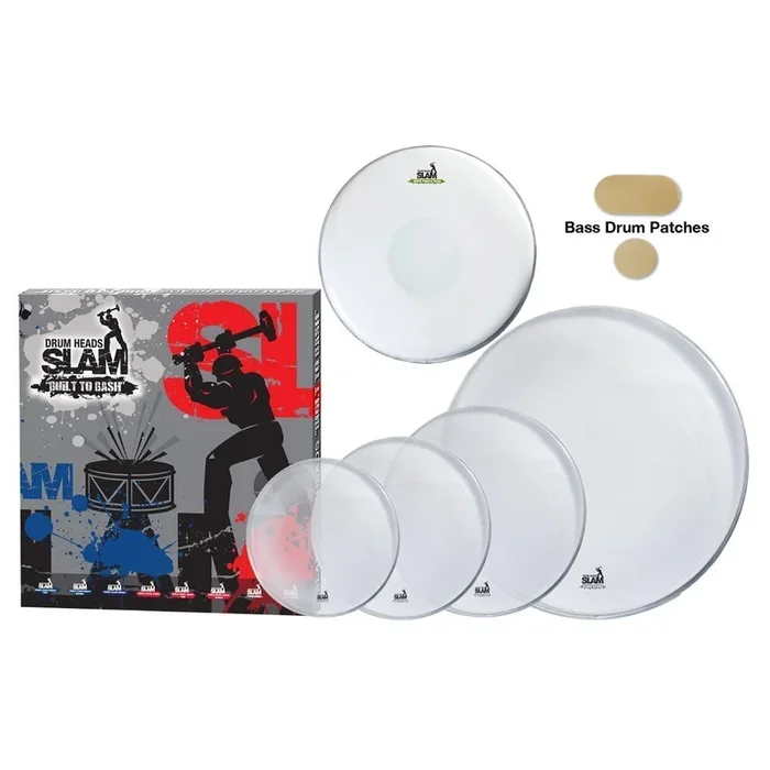 Slam Hydraulic Clear Drum Head Pack 10″T/12″T/14″T/14″S/20″BD