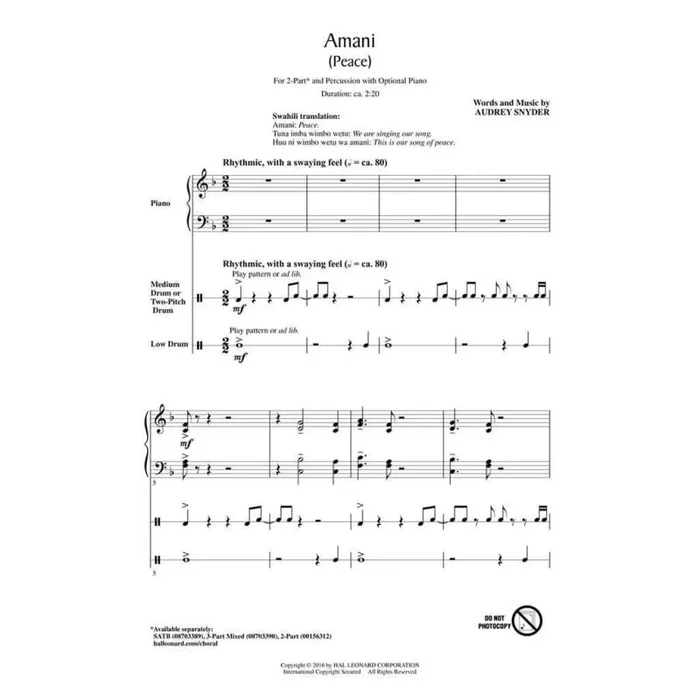 Snyder, Audrey – Amani