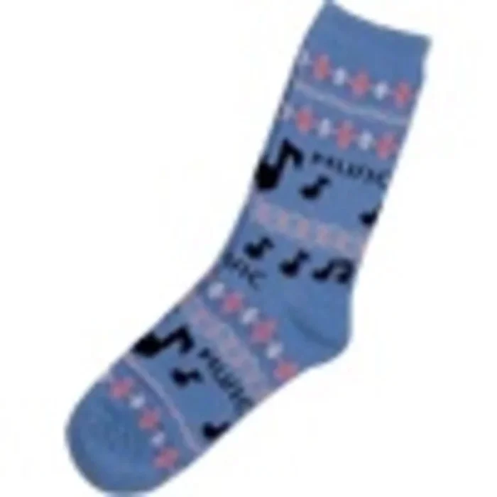 Socks Notes Argyle Blue Womens