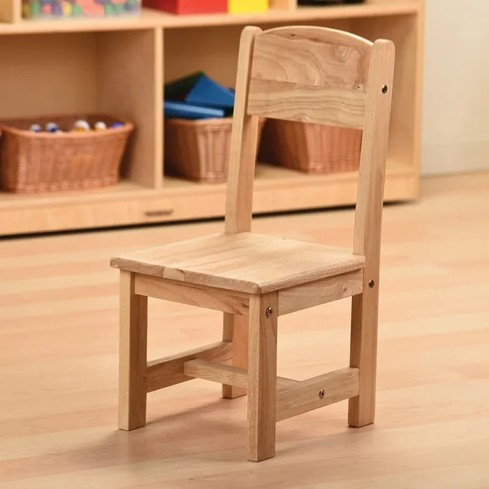 Solid Hardwood Child-Sized Chair | 12″ Seat Height, Durable & Safe Classroom Seating