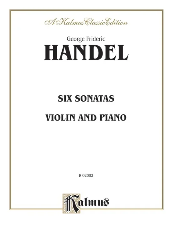 Sonatas 6 For Violin/Piano