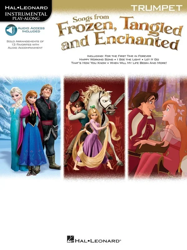 Songs From Frozen Tangled and Enchanted Trumpet Ol (Softcover Book/Online Audio)