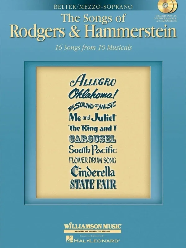 Songs Of Rodgers And Hammerstein Belter Book/2CD (Softcover Book/CD)