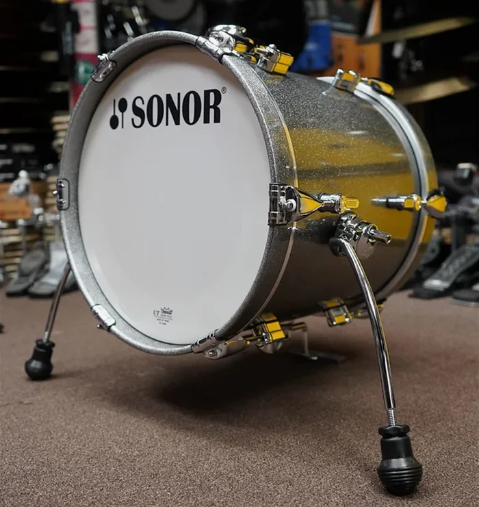 Sonor AQ2 Series 14″ Maple Bass Drum w/ Lift System & Spurs – Titanium Quartz Lacquer | 14×13″