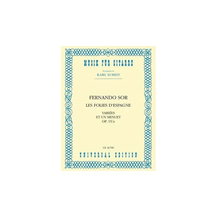 Sor, Fernando – Les Folies d’Espagne op. 15/a