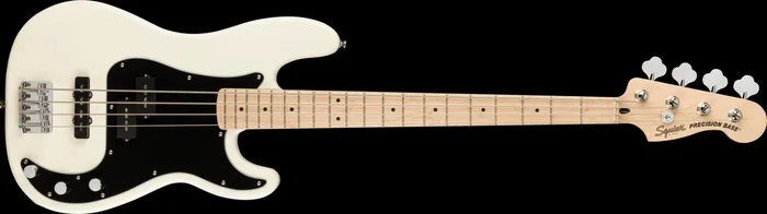 Squier Affinity Series Precision Bass PJ, Maple Fingerboard, Black Pickguard, Olympic White