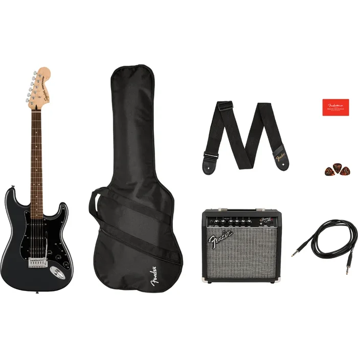 Squier Affinity Series Stratocaster HSS Pack – Charcoal Frost Metallic