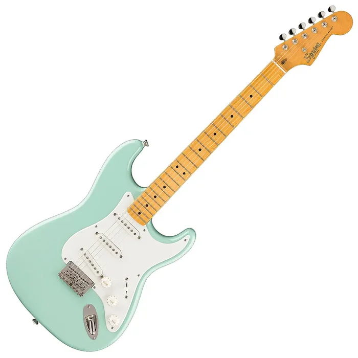 Squier Classic Vibe 50s Stratocaster Electric Guitar HT Maple Parchment Pickguard in Surf Green – 0374008557