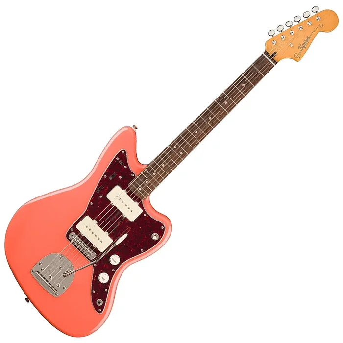 Squier Classic Vibe 60s Jazzmaster Electric Guitar Laurel Tortoiseshell Pickguard in Tahitian Coral – 0374083511
