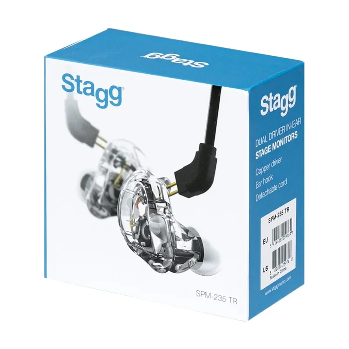 Stagg Dual Driver In-Ear Stage Monitors – Transparent