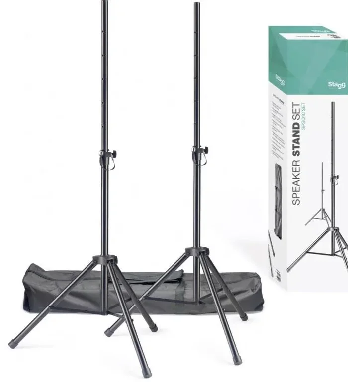 Stagg SPSQ10 Speaker Stands with Carry Bag (Pair)