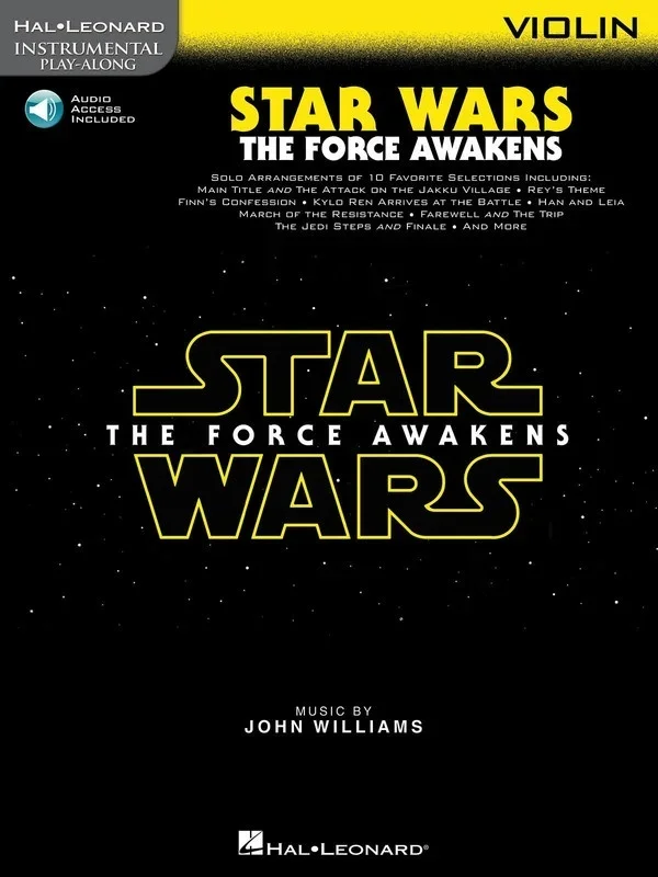 Star Wars Force Awakens Violin Book/Online Audio