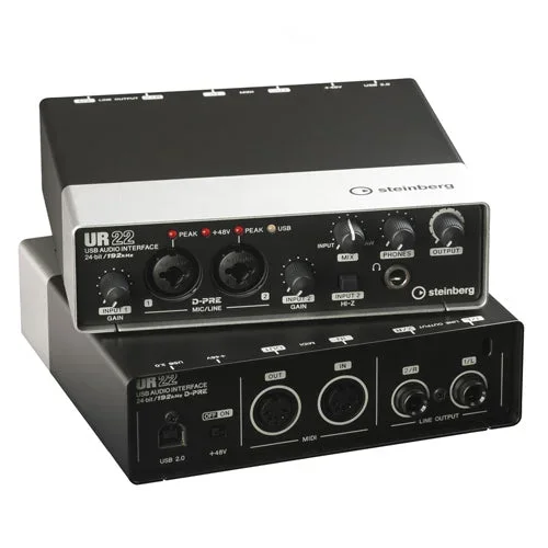 Steinberg 2 x 2 USB 2.0 audio interface w/2x D PRE and 192 kHz support – UR22MKII