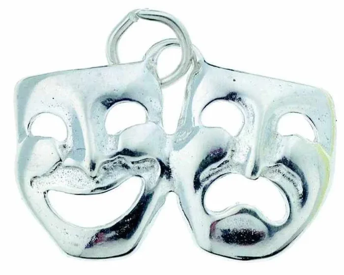 Sterling Silver Charm Com/Trag Double Med