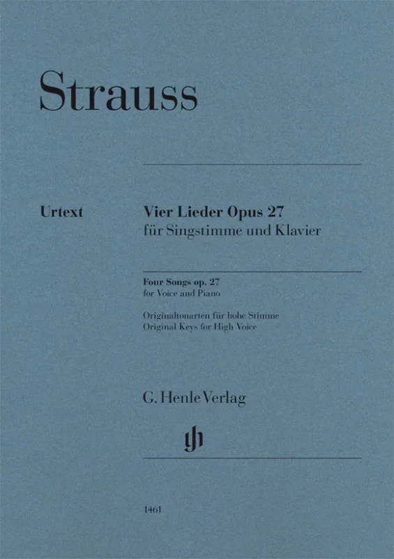 Strauss: 4 Lieder, TrV 170, Op. 27