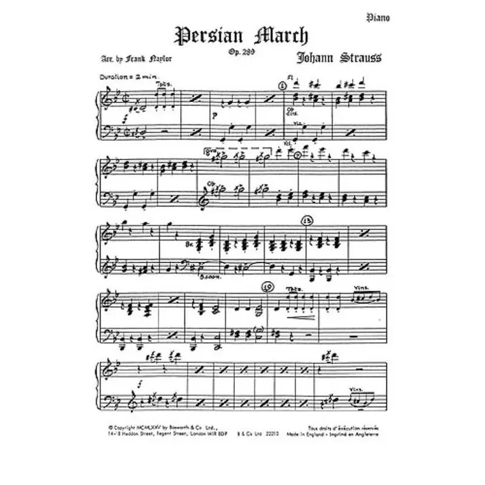 Strauss, Johann – Persian March Op.289 Naylor